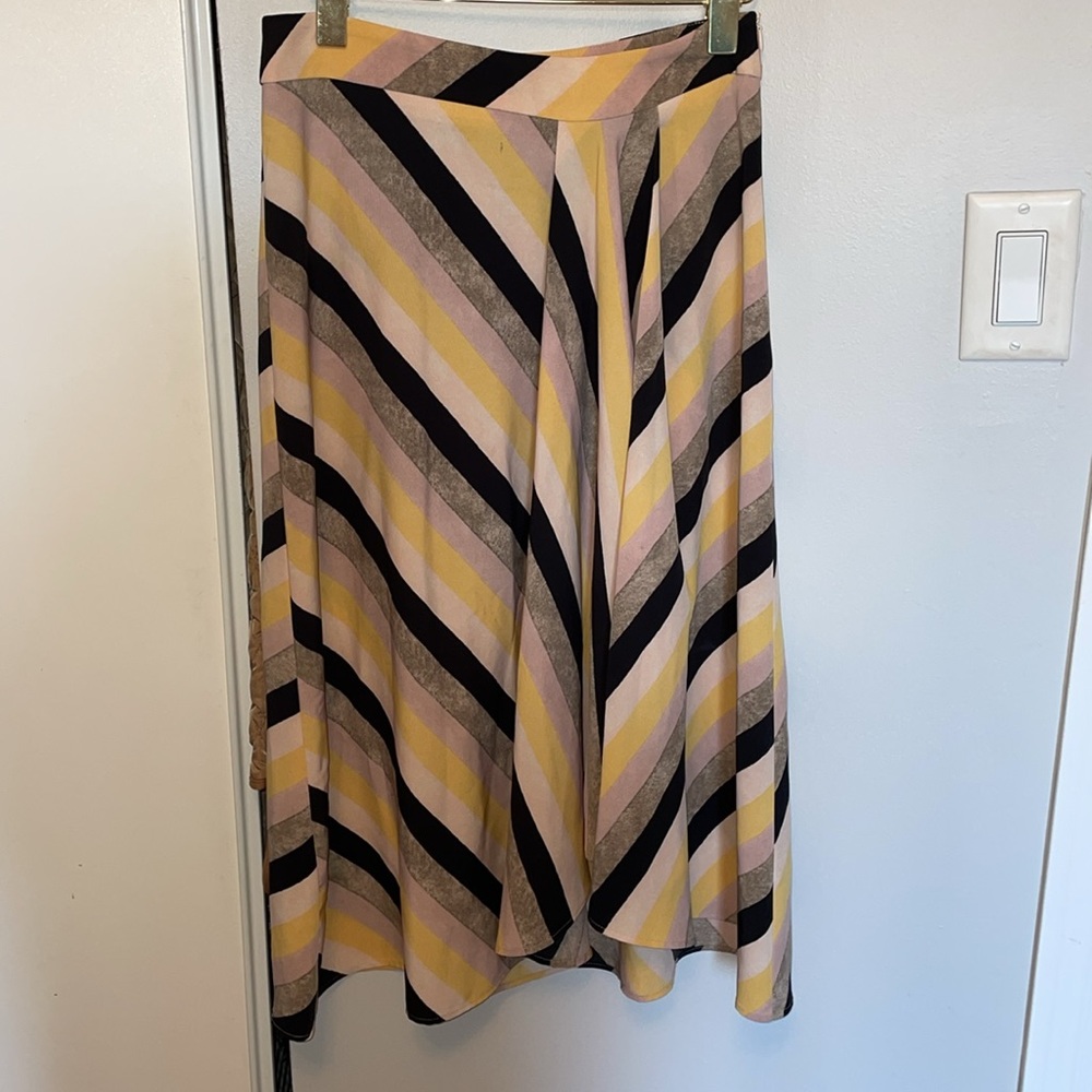 Mango striped full skirt size M